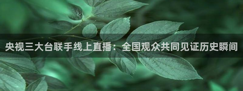 jr看球网直播nba：央视三大台联手线上直播：全国观众共同见证历史瞬间